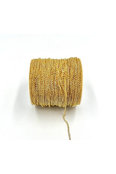 yiğit aksesuar Blackening Free 0.6 Mm Gold Chain 5 Meters