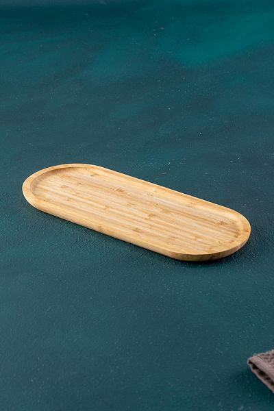 ACAR Bamboo Oval Presentation Plate - 33 Cm