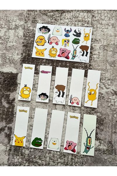 Paytak Moda Cartoon Series Character Bookmark And Stickers Sticker Set Pytkstkryrc14