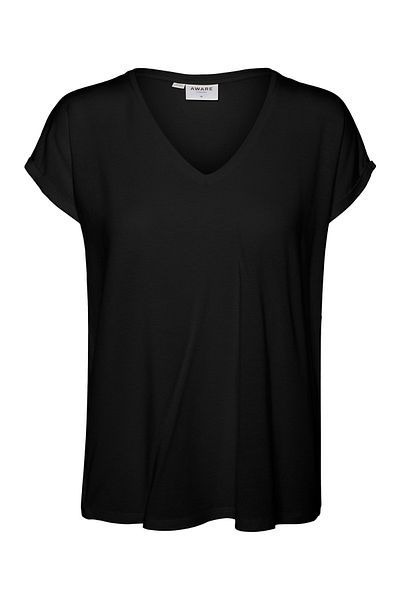Veromoda Curve Vero Moda Curve Damen/Mädchen Schwarzes T-Shirt