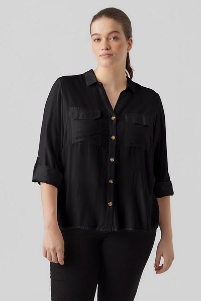 Veromoda Curve Czarna spódnica Vero Moda Curve dla kobiet/dziewcząt