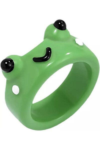 Acousticworld Frog Ring New Trend Plastic Frog Ring Inner diameter 1.7-1.8cm