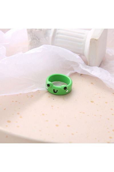 Acousticworld Frog Ring New Trend Plastic Frog Ring Inner diameter 1.7-1.8cm