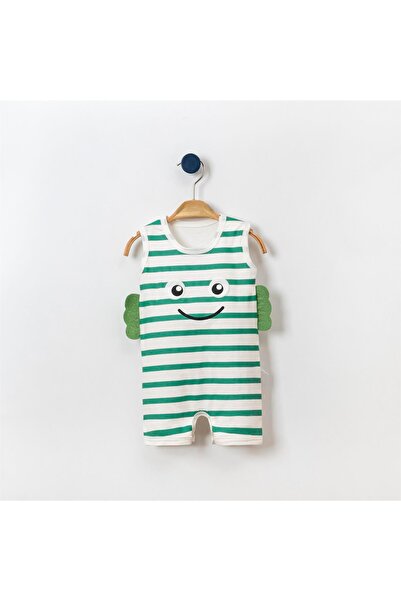 Bebeğin 50 Tonu Bebek Tulum Çizgili Balık Kostüm Askılı Gülen Surat Yazlık 3 ...