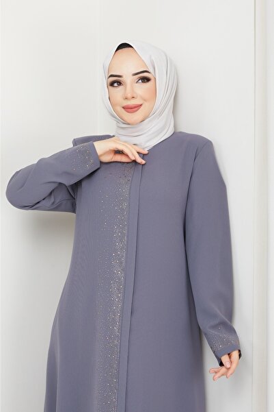 KMKkombin Women's Summer Hidden Zipper Honeycomb Fabric Hijab Topcoat