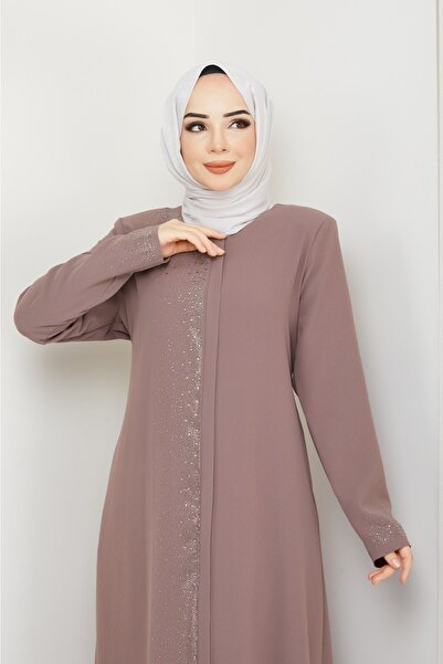 KMKkombin Women's Summer Hidden Zipper Honeycomb Fabric Hijab Topcoat