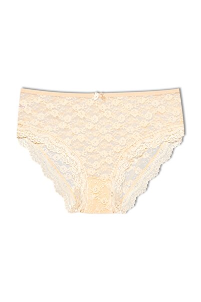 HNX 5'li Dantelli Yüksek Bel Büyük Beden Bato Kadın Külot