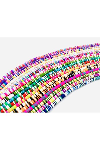 yiğit aksesuar 17 سلسلة من خرز فيمو 6 مم بألوان مختلطة
