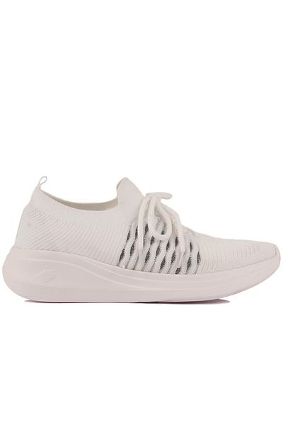 SailLakers White Color Lace-Up Women's Casual Shoes