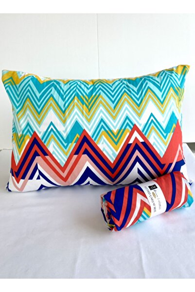 Ricco Lifes Set cearșafuri elastice Zigzak cu husă de pernă din bumbac, pentr...