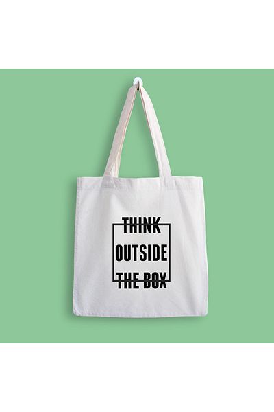 designedfy Think Outside Printed Cloth Bag