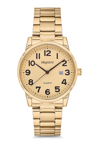 Vegans 5122 Steel Strap Calendar Men's Wristwatch