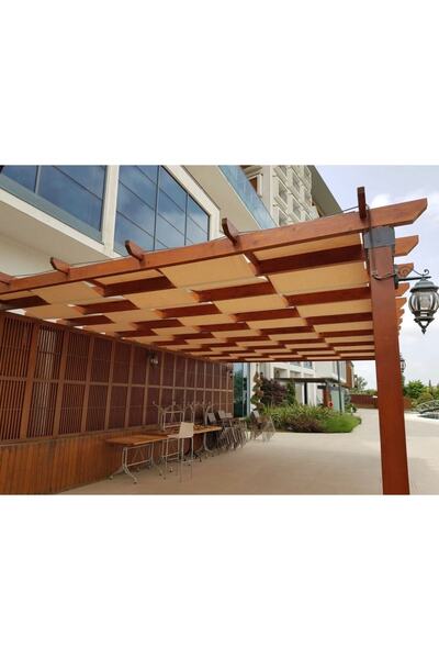 sizenelazım Krem Su Geçirmez Oxford Kumaş Dekoratif Gölgelik 0.5m X 15m