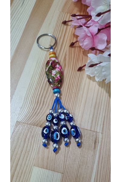 erdoğan hobi Keychain Charm Charm Evil Eye Ornament Car Ornament Bag Ornament Evil Eye Beaded Gift Keychain Mdl6