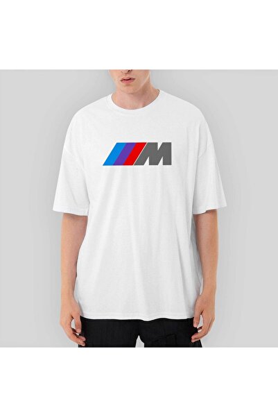Z zepplin Tricou alb supradimensionat cu logo BMW M Power