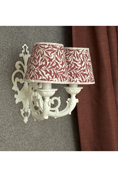 MASSARELLI Artur Ikili Aplik Krem-fuşya Yapraklı