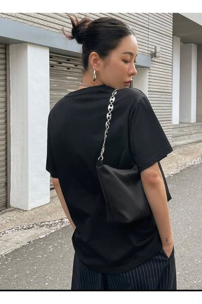 AFROGİYİM Γυναικείο μπλουζάκι North Of Printed Oversize