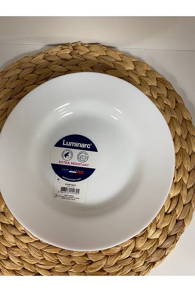 Luminarc White Arcopal Everyday Pit Dinner Plate - 22 Cm, 6 Pieces