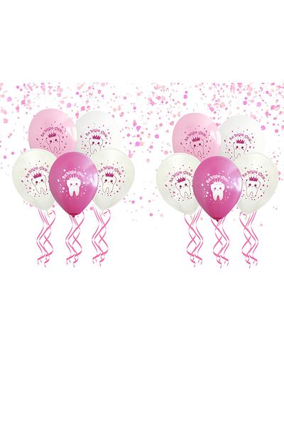 Partimarka Tooth Wheat Party Pink Balloon