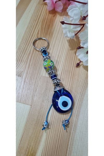 erdoğan hobi Keychain Evil Eye Fimo Green Model Ornament Car Ornament Bag Ornament Evil Eye Beaded Gift Keychain