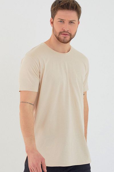 AMAZING CRASH Ανδρικό μπλουζάκι Basic Crew Neck Long Fit με φούστα