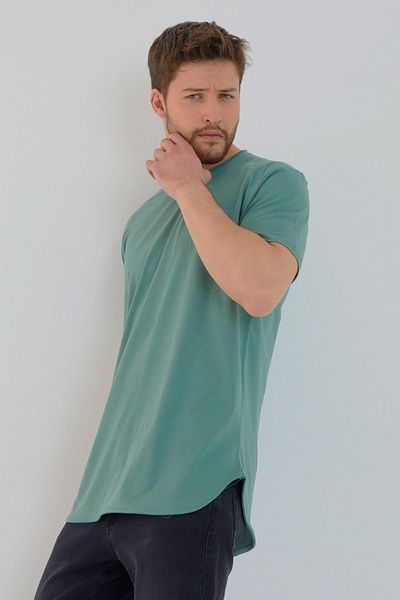 AMAZING CRASH Ανδρικό μπλουζάκι Basic Crew Neck Long Fit με φούστα