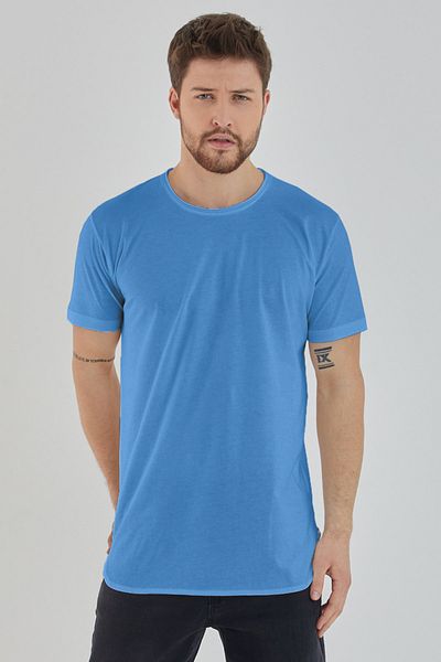 AMAZING CRASH Tricou de bază pentru bărbați, cu decolteu lung, cu tiv