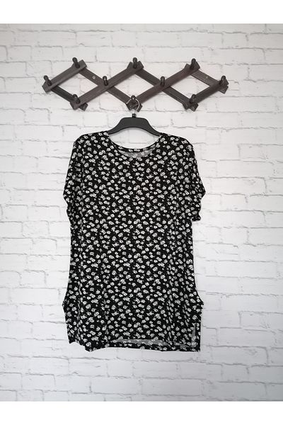 anne moda ankara Viscose Cotton, Full Summer, Lycra Short Sleeve, Baseni Covering Long Tunic/Buluz