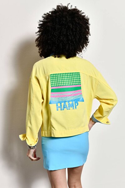 S&A Collectionn Жіноча сорочка з кольоровим коміром, принтом на спині, прямим...