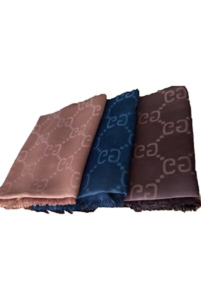 Trablus Жіночий шарф з шовковистої бавовни з візерунком, модель з 3-х предметів