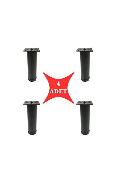 ARON (4ADET) 15CM Akçam ( Siyah ) Metal Ayak Ayarlanabilir Pignolu Baza Yatak...