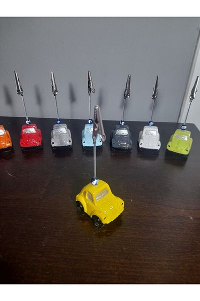 TÜRKÜ HEDİYELİK Yellow Woswos Note Holder, Office Accessory, Gift for Students, Metal Clip Note Holder