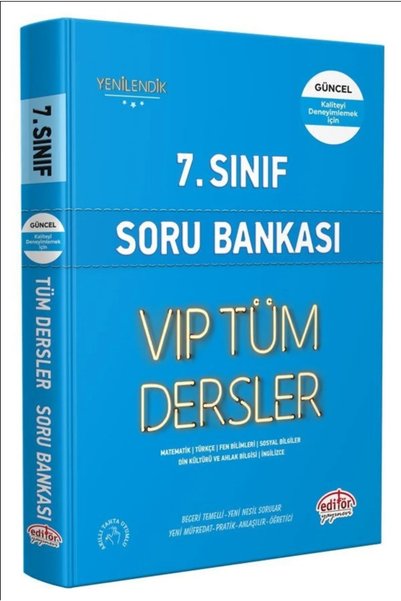 Editör Yayınevi 7. Sınıf Vip Tüm Dersler Soru Bankası Editör Ortaokul (kitaps...
