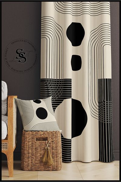SasoHome Linii Luminoase Si Obiecte Geometrice Modelate 140 X 270 Cm Calitate - Cortina de Fundal Imprimata Digital