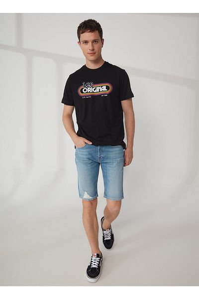 Lee Crew Neck Black Men's T-shirt L231733001_Crew Neck T-shirt