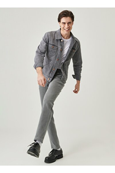 WRANGLER Ceket Yaka Erkek T-shirt W4mj4439h_124mj Trucker Jean Ceket