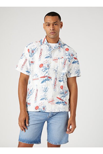 WRANGLER Gömlek Yaka Krem Erkek T-shirt W5d5opw02_kısa Kollu Gömlek