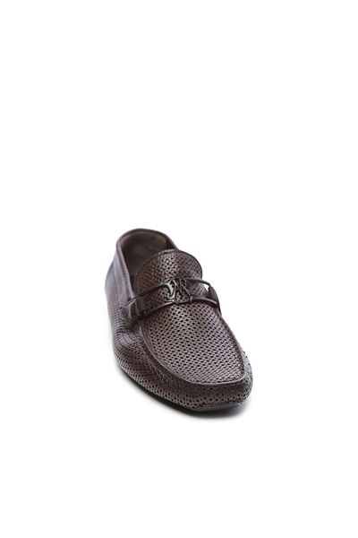 MARIO BRUNI Men's Leather Rok Shoes - Brown, Model 104 62974, Erk Ayk Y20