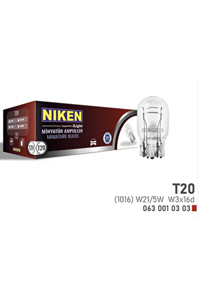 Niken T20 Çift Devre 21/5w Turuncu (-10 Adet-) (93)w3x16d