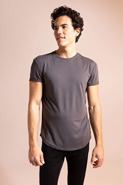 DeFacto Μακρύ μπλουζάκι με μακρύ μανίκι με λαιμόκοψη με λαιμόκοψη N2104azbk81