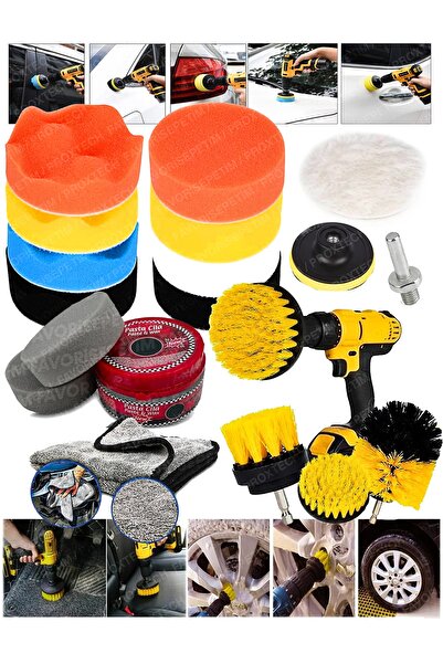 PROXTECH Pro18pcs 115mm Pasta Cila Polisaj Süngeri,fırça Mikrofiberbez,pastac...