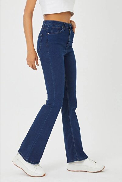 CIQULATA الأزرق الداكن واسعة الساق خمر جان الأزرق