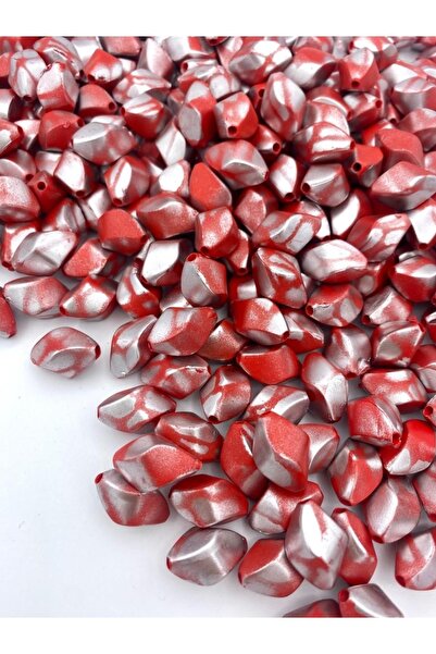 Hedef Bijuteri خرز نموذجي ملتوي باللون الأحمر على الفضة المذهبة، صناعة المجوه...