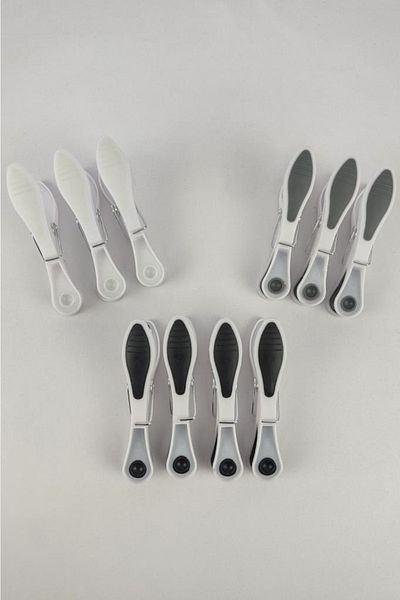 Digithome 10 Pack Silicone Non-Marking Clothespins Gray - Thn73914 - Hyt