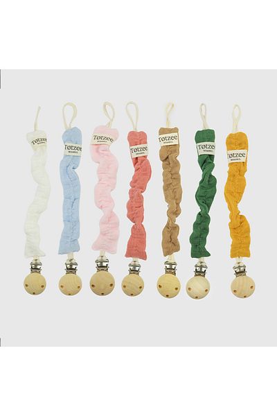 Totzee Muslin Pacifier Strap Autumn Yellow