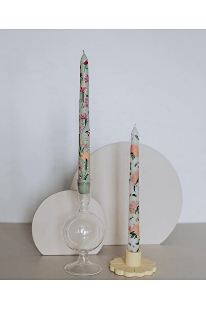 STUDIO SOI CANDLE&MORE 23 Yaz Soft Ihlamur Şamdan Mumu Seti