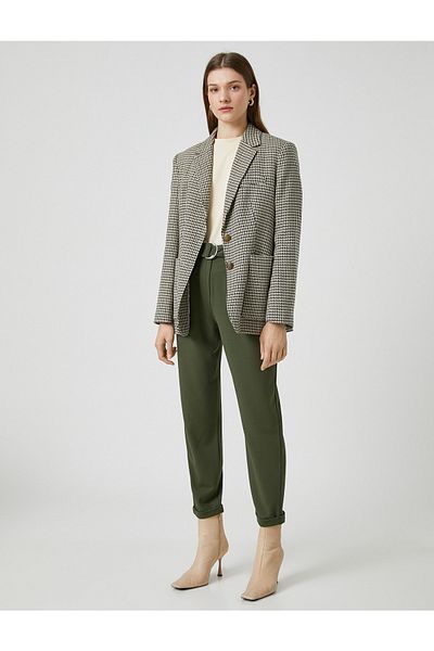 Koton Belted Carrot Trousers