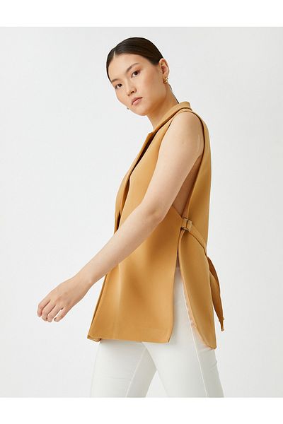 Koton Blazer Vest with Belt Detail