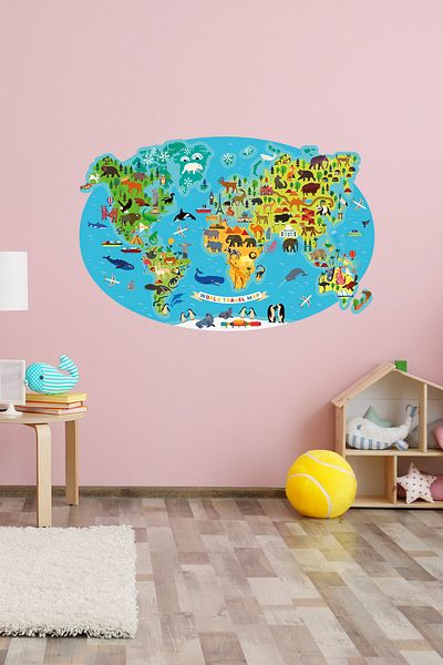 Sim Tasarım Safari Animals World Map