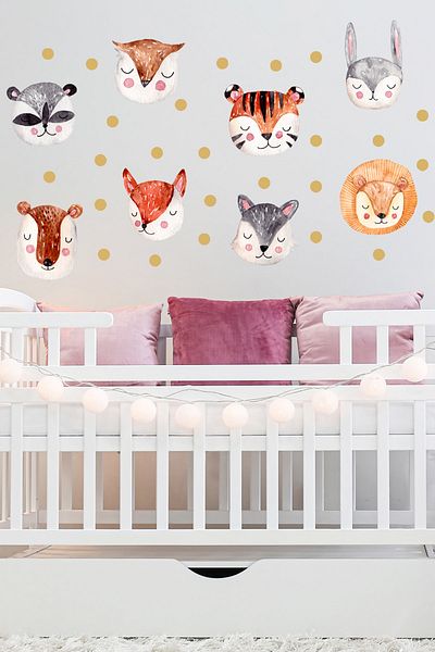 Sim Tasarım Safari Animals – Set of 8 Wall Stickers
